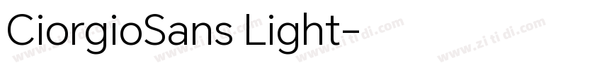 CiorgioSans Light字体转换